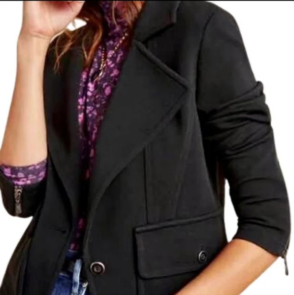 Anthropologie Sylvia Surin Ponte Knit Blazer Jacket - Picture 11 of 11